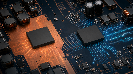 Generic leadless power MOSFET packages on copper and switching paths for 60 V MOSFET comparison